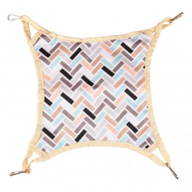 Мек хамак за малки животни Flamingo HAMMOCK CLAVIO MULTICOLOUR с плюш и кукички за лесно закачане